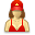 User beach lifeguard female icon