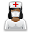 User medical female black icon