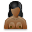 User nude female black icon