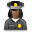 User police female black icon