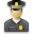 User policeman white icon