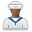 User sailor black icon
