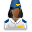 User stewardess black icon