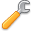 Wrench orange icon