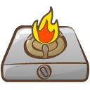 Cooker fire icon