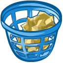 Trash basket full icon