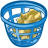 Trash basket full icon