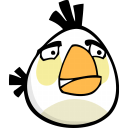 Angry bird white icon