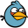 Angry bird blue icon