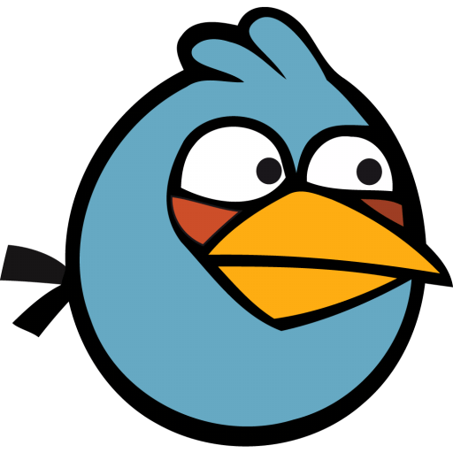 Angry bird blue icon