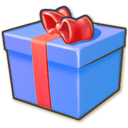Giftbox blue icon
