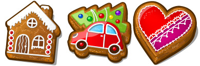 Christmas Gingerbread 2 Icons