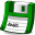 Floppy green icon