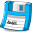Floppy light blue icon