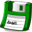 Floppy green icon