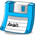Floppy-light-blue icon
