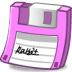 Floppy-pink icon