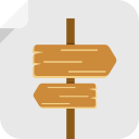 Wooden sign icon