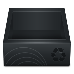 Black Recycle Bin icon