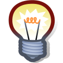 Help hint bulb idea icon