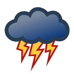 Weather lightning storm icon