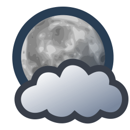 Full Moon with Clouds Clip Art PNG Image​