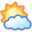 Weather clouds sun icon