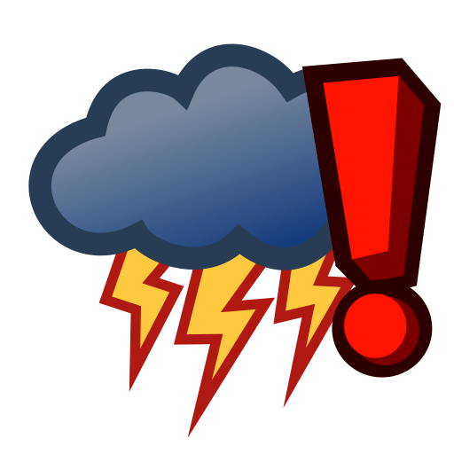 Weather-lighning-alert icon