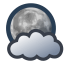 Weather night clouds moon icon