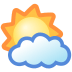 Weather-clouds-sun icon