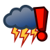 Weather-lighning-alert icon