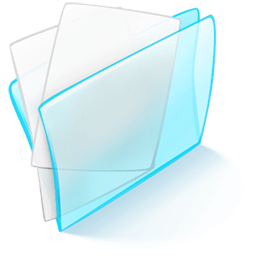 Folder blue paper icon
