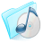 Folder blue musique icon