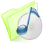 Folder green music icon