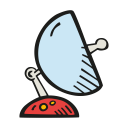 Space satellite dish icon