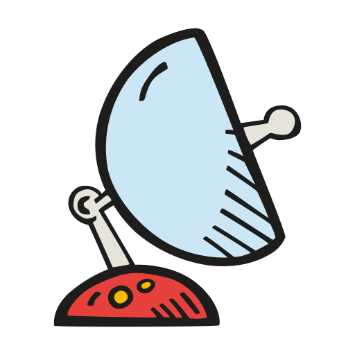 Space satellite dish icon