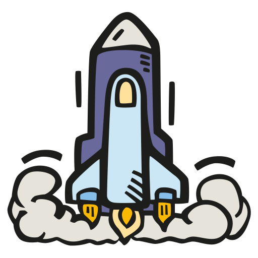 Space shuttle launch icon
