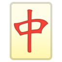 Mahjong red dragon icon