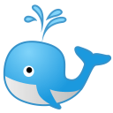 Spouting whale icon