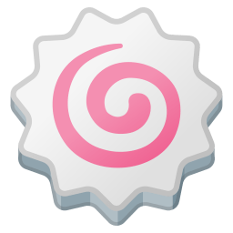 Fish cake with swirl icon