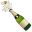 Bottle with popping cork icon
