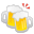 Clinking beer mugs icon