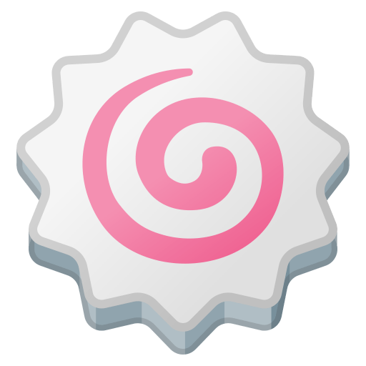 Fish cake with swirl icon