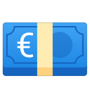 Euro banknote icon