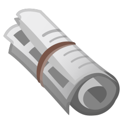 Rolled up newspaper icon