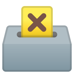 Ballot box with ballot icon