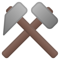 Hammer and pick icon
