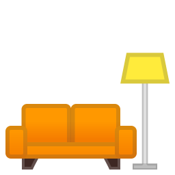 Couch and lamp icon