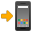 Mobile phone with arrow icon