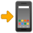 Mobile phone with arrow icon